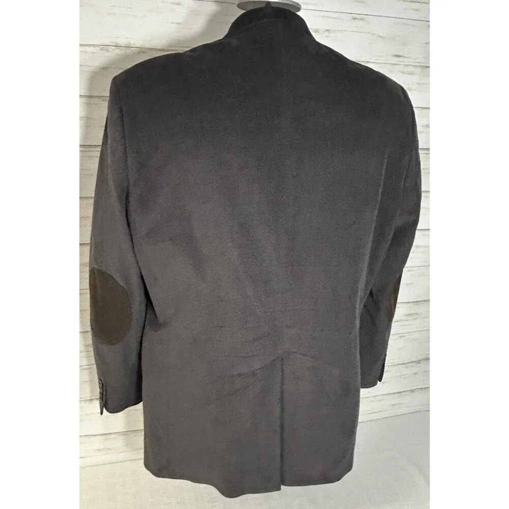 Lauren Ralph Lauren Gray Corduroy Label 44R Sports Coat Blazer Jacket Dog Elbow